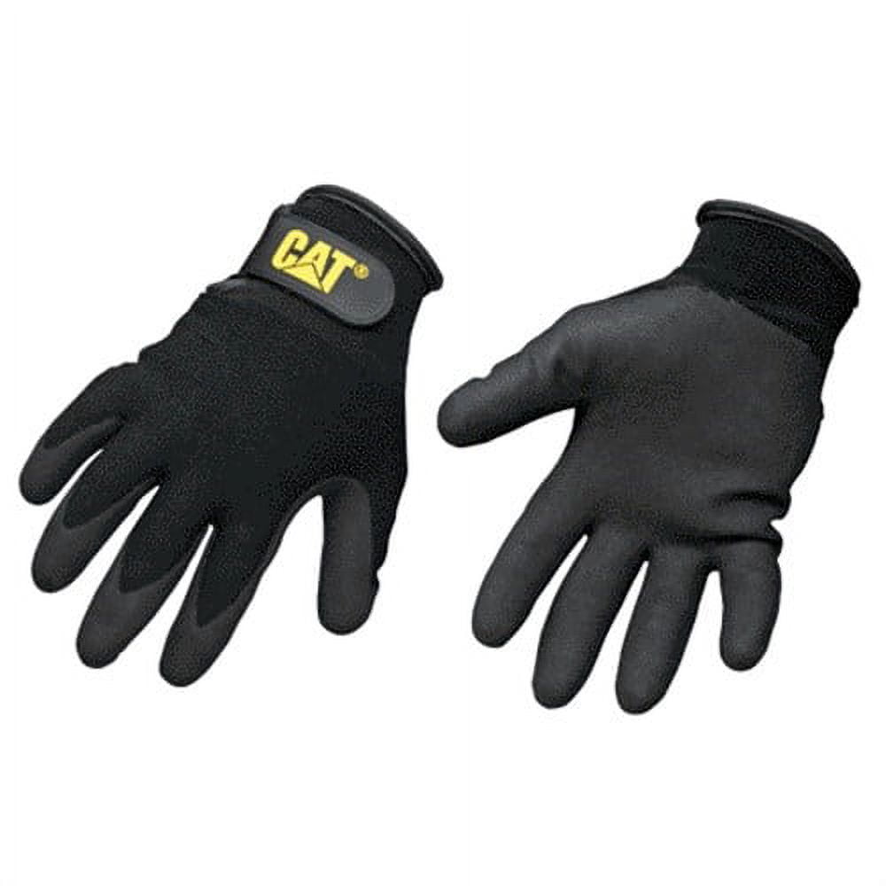 Cat Gloves & Safety 3198793 Caterpillar Cat Nitrile Coated Winter Work Gloves, Black - Medium