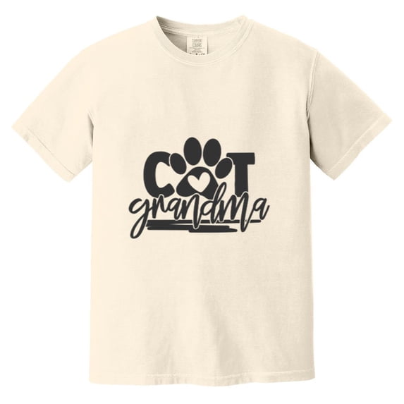 Cat Grandma Funny Cat Lover Feline Pet Animal Kitten Nana Humor Family Comfort Color T-Shirt, Unisex, up to size 4XL