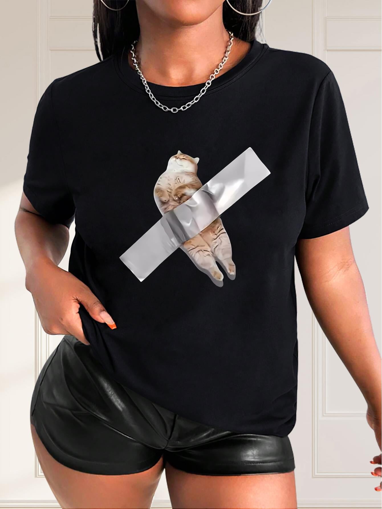 Graphic Round Neck Short Sleeve T-Shirt main image 1