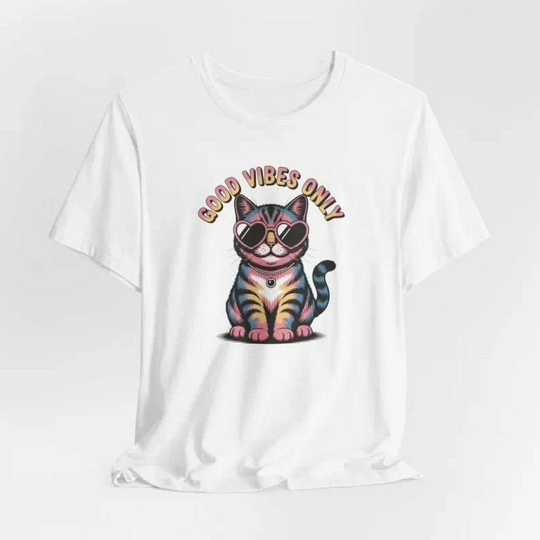 Cat Graphic Unisex T-Shirt, Cat Lover Tee, Animal Print Shirt