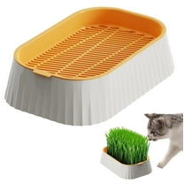 Cat Grass Planter for Indoor Hydroponic Wheatgrass Seed Sprout Tray Organic Cat Grass Growing Kit (No Seeds Included) Soilless Pot Planting Box