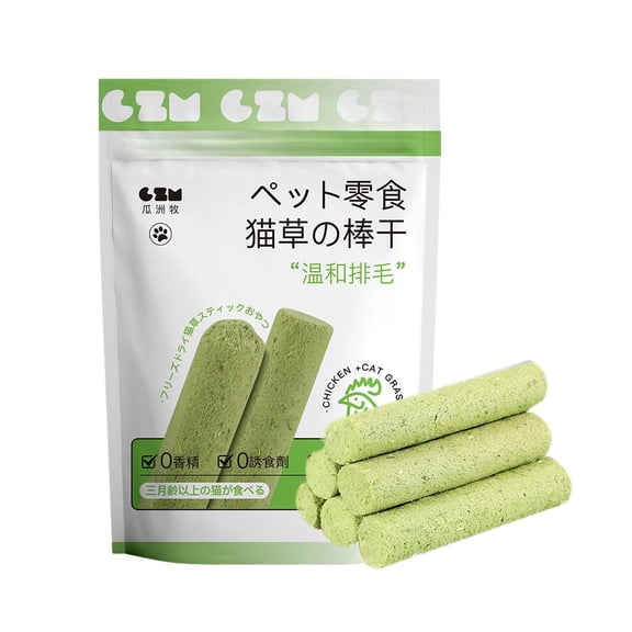 Cat Grass Teething Stick,6/24PCS Cat Grass Teething Stick Cuddles and Meow,Kitten Grass Teething Stick,Cat Grass Teething Stick Chicken,Grinding Rod Chew Toy,Cat Chewing Toys for Cleaning Teeth T4P1