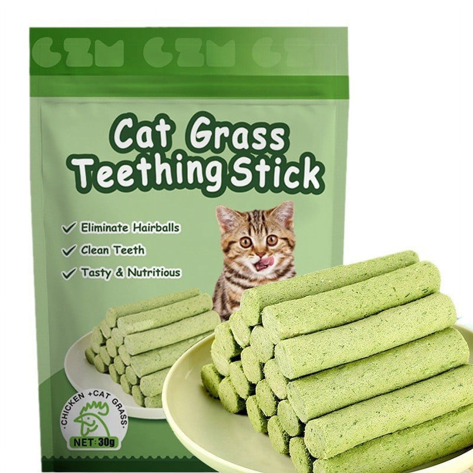 Cat Grass Teething Stick Cat Treats, Cat Grass Sticks for Indoor Cats