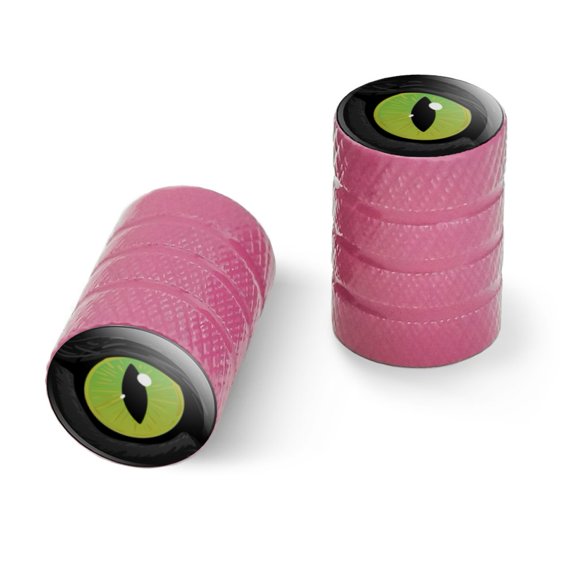 Cat Green Eye Motorcycle Bicycle Bike Tire Rim Wheel Aluminum Valve Stem Caps