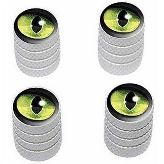Cat Green Eye Tire Rim Wheel Aluminum Valve Stem Caps, Multiple Colors