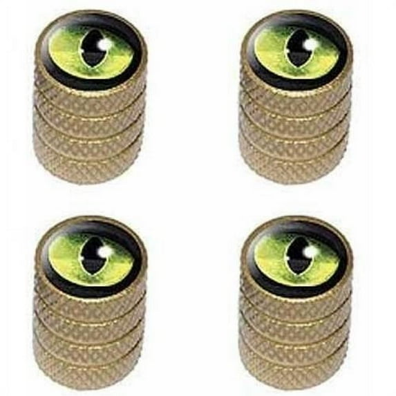 Cat Green Eye Tire Rim Wheel Aluminum Valve Stem Caps, Multiple Colors