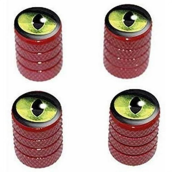 Cat Green Eye Tire Rim Wheel Aluminum Valve Stem Caps, Multiple Colors