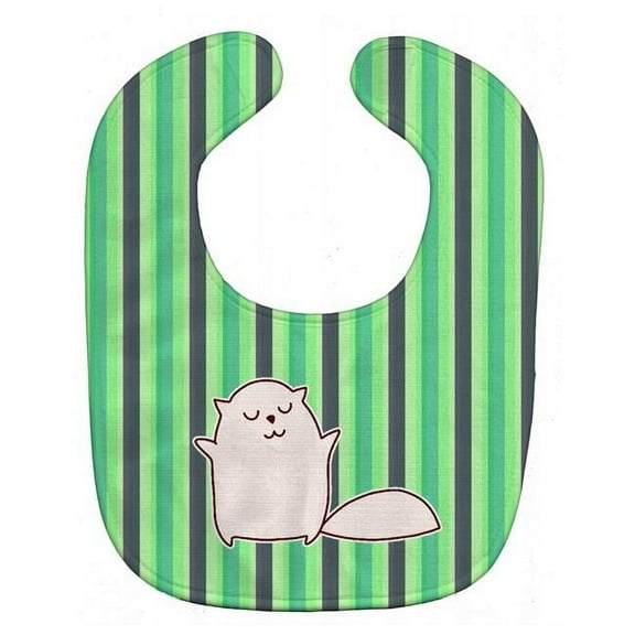 Cat Green Stripes Baby Bib