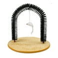 Cat Grooming Arch With Bag Of Self Scratcher And Massager Brushing Post