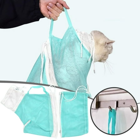 Cat Grooming Bathing Bag Adjustable Pet Washing Restraint Net for Nail Trimming