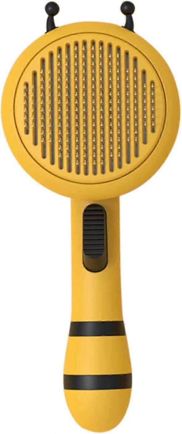 Cat Grooming Brush For Shedding, Bee Shape Self Clean Pet Pin Slicker Brushes, Pet Grooming Comb Tool Removes Loose Undercoat For Short Or Long Haired