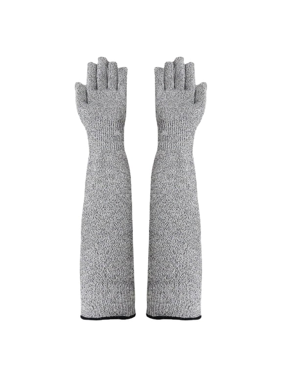 Cat Grooming Gloves, Cat Gloves Bite Proof - Qyaukm Pet Handling Gloves 13" Extra-Long Cat Grooming Arm Sleeves, Anti-Scratch Protective Sleeves for Nail Trimming