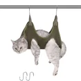 thumbnail image 1 of Cat Grooming Hammock Anti Scratch Bite Fixed Bag Cat Grooming Helper for Trimming Nail and Ear/Eye Care Cat Accessories Pet (Green,L 12-20KG), 1 of 7