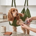 thumbnail image 1 of Cat Grooming Sling Hanging Restraint Bag Breathable Hands Free Suspended Support for Cats Small Dogs Bathing Nail Trimming Ear Cleaning Scratch Proof(Green-M), 1 of 6