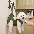 thumbnail image 1 of Cat Grooming Sling Hanging Restraint Bag Breathable Hands Free Suspended Support for Cats Small Dogs Bathing Nail Trimming Ear Cleaning Scratch Proof(Green-S), 1 of 6