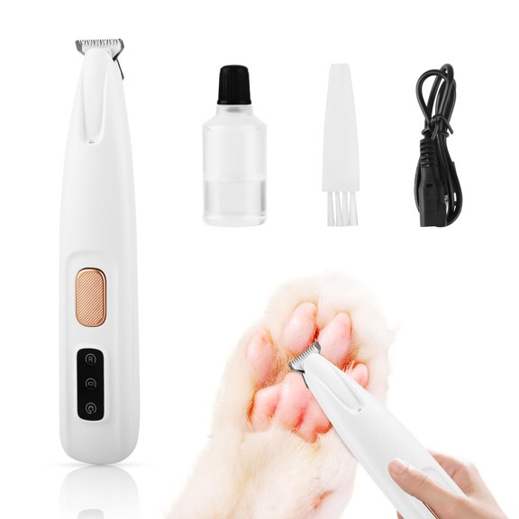 Cat Grooming Trimmer, Cat Trimmer, Cordless Pet Shaver, Low Noise Waterproof Rechargeable, for for Cats, Small Dogs & Animals Paws, Ears, Rump, Face, Eyeswhite