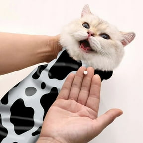 View of Guiexla Cat Grooming Wrap Strong Self-Adhesive Cat Restraint Bag Anti ...