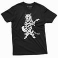 thumbnail image 1 of Cat Guitarist Rock Music Tee Band Jazz Country Guitar T-Shirt Funny Musical Pet Tshirt (X-Large Black), 1 of 5