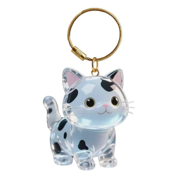 Cat Hair Keychain, Decorative Pet Memorial Acrylic Boxes, Creative Pet Fur Keepsake Holder, Portable Pet Hair Collector