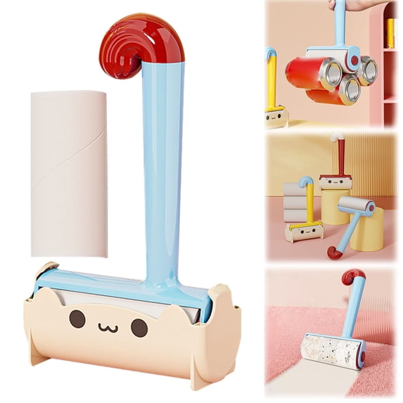 Cat Hair Remover | Dog Hair Couch Remover,Sticky Multifunctional Scrubber Roller With Cartoon Cat Shape For Deshedding Laundry Cleaning Furniture, 4.54x2x7.93"