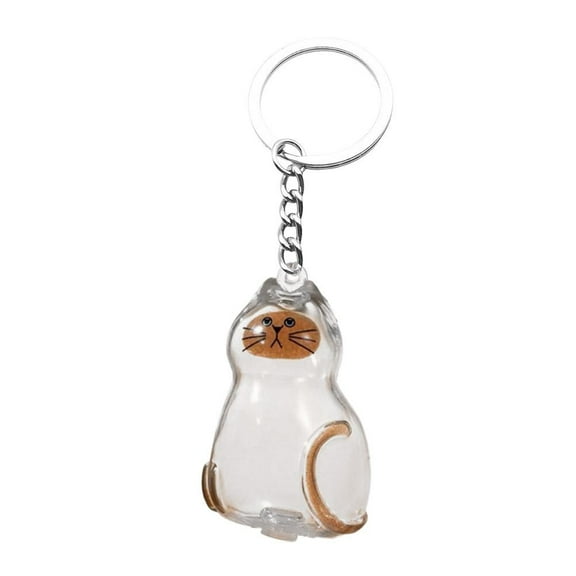 Cat Hair Storage Bottle, Clear Keychain for Collecting Cat and Dog Hair, Pet Fur Keepsake Keychain Cat Hair Storage Capsules, Cute Pet Memorial Gifts for Cat Lover B6F2