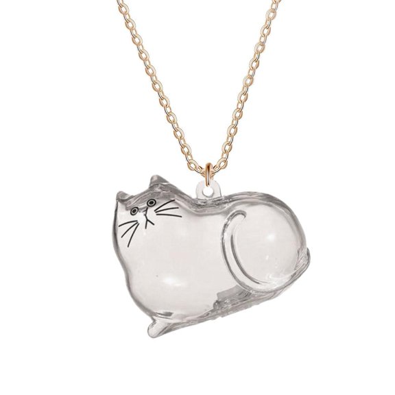 Cat Hair Storage Bottle,Necklace for Collecting Cat and Dog Hair, Cat Hair Storage Box Pendants,Hair Keepsake Capsule Storage Necklace,Collecting Pet Hairs Memorial Accessories