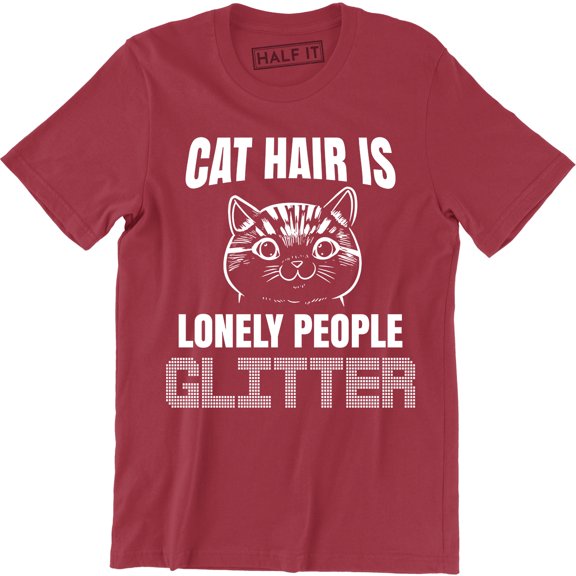 Cat Hair is Lonely People Glitter Women's Super Soft and Comfy T-Shirt