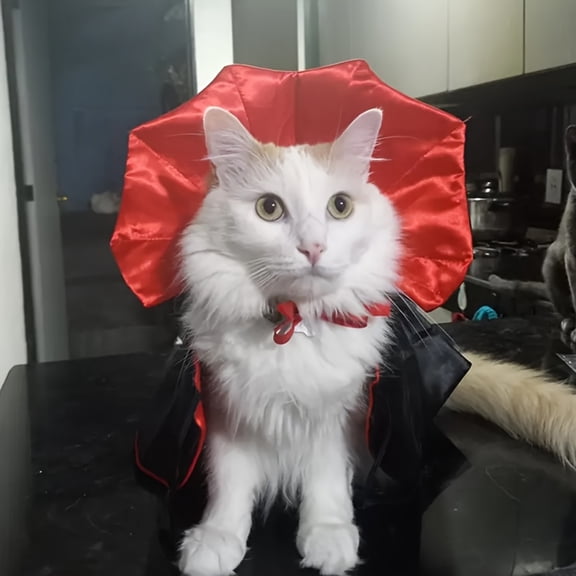 Cat Halloween Costumes Pet Cat Dog Vampire Cloak Costume Devil Vampire Cloak Cape Halloween Costumes for Cats and Small Dogs Pets