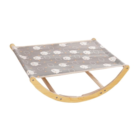 Cat Hammock Bed, Cat Couch Suitable Cat Sleeping Bed, Lounger Removable, Pet Bed Wooden, Cat Hammock for Furniture Sleeping Small Medium Cats Gray Pattern