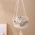 thumbnail image 1 of Cat Hammock Hanging Cat Bed - Boho Wall Hanging Cat Hammock for Indoor Outdoor Home Decor, Pet Cat Swing Bed for Sleeping, Playing and Lounging (Cushions not Included), 1 of 7