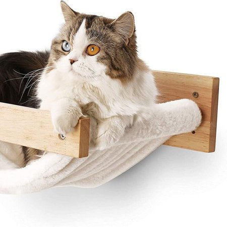Cat Hammock Wall Mounted, Kitty Beds and Perches Tan