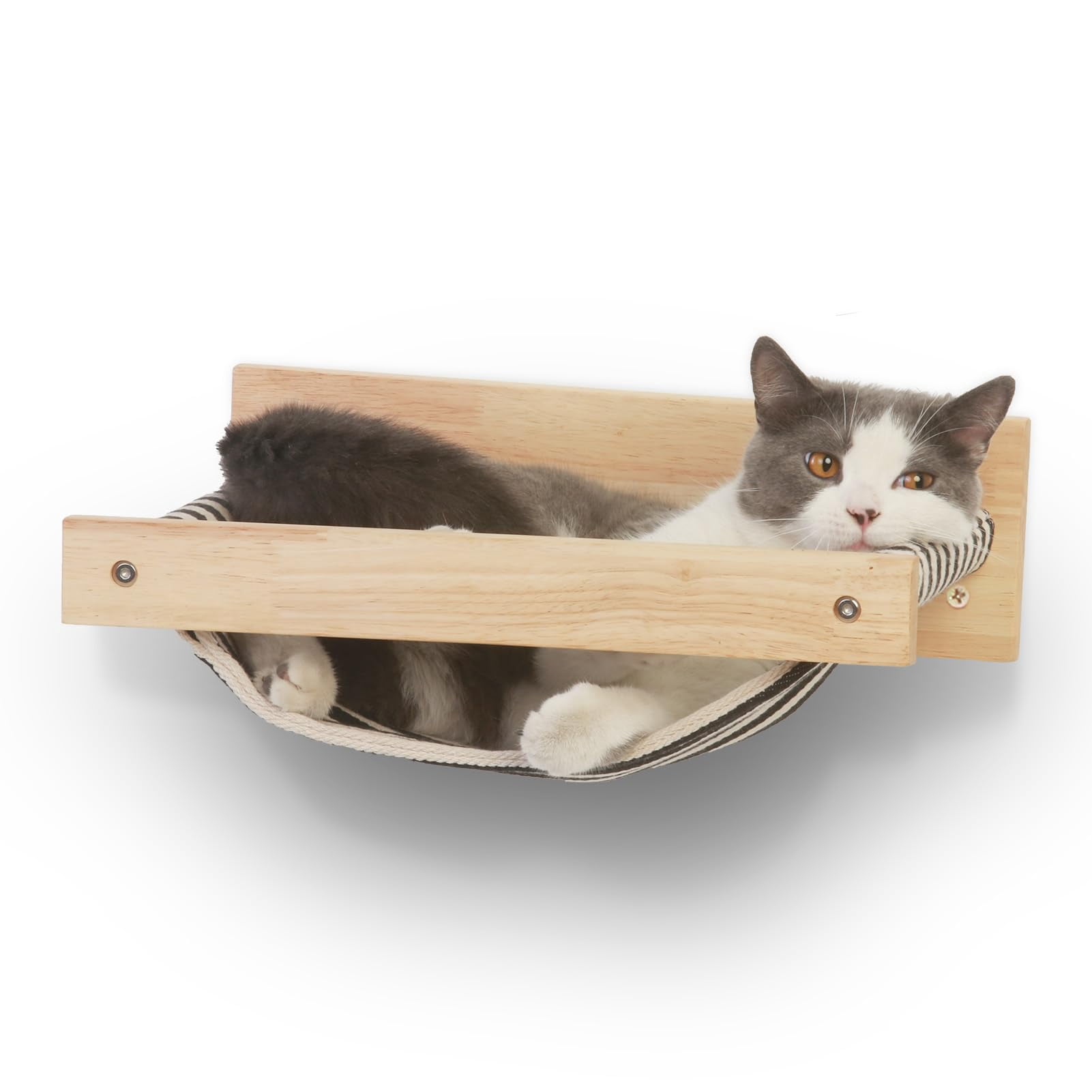 Cat Hammock Wall Mounted Perches M-Black Stripe For Sleeping Playing Climbing Lounging
