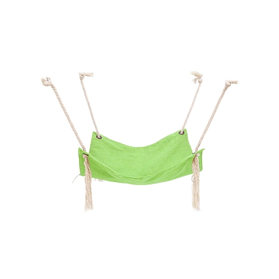 Cat Hammock for Cage | Washable Small Pet Bed Elevated Cat Bed for Indoor Cats, Green Tassel Cotton Linen Hanging Cat Hammock Browse Our Collection