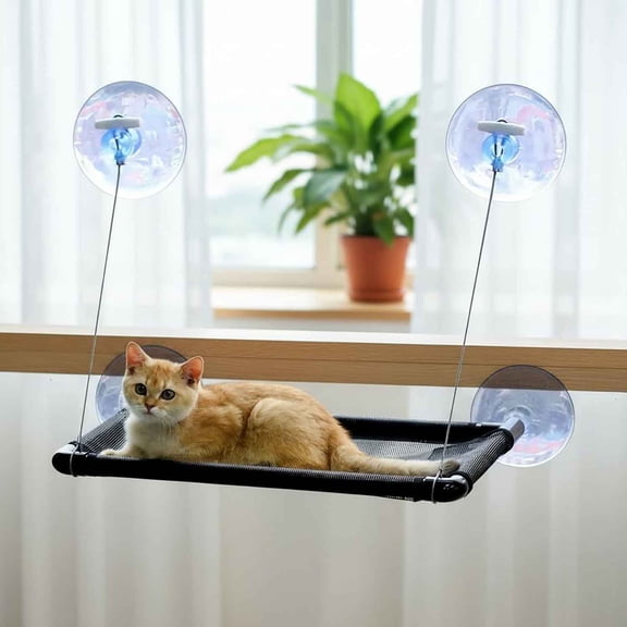 Cat Hammock for Wall with Suction Cups, Window Perch, Space Saving and Easy Mounted Bed, Pet Resting Holds