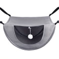 thumbnail image 1 of Cat HammockforCage, Mesh Fabric, Adjustable Straps, Enclosed Cat Bed, Small Pet Bed, Gray, 18X12 In, 1 Pc, Daily Rest, Indoor Cats, 1 of 7