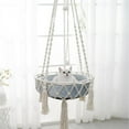 thumbnail image 1 of Cat Hammocks, Hand Woven Bohemian Style with Hanging Kit, Spacious Elevated Cat Bed with Tassel Decor, for Indoor Cats, Play, and Home Decoration, Ihhxbz, 1 of 6