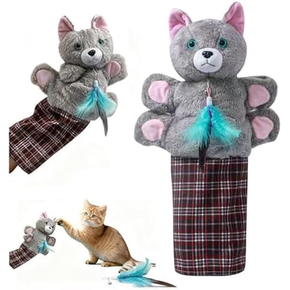 Cat Hand Puppet Interactive Durable Protective for Play Training