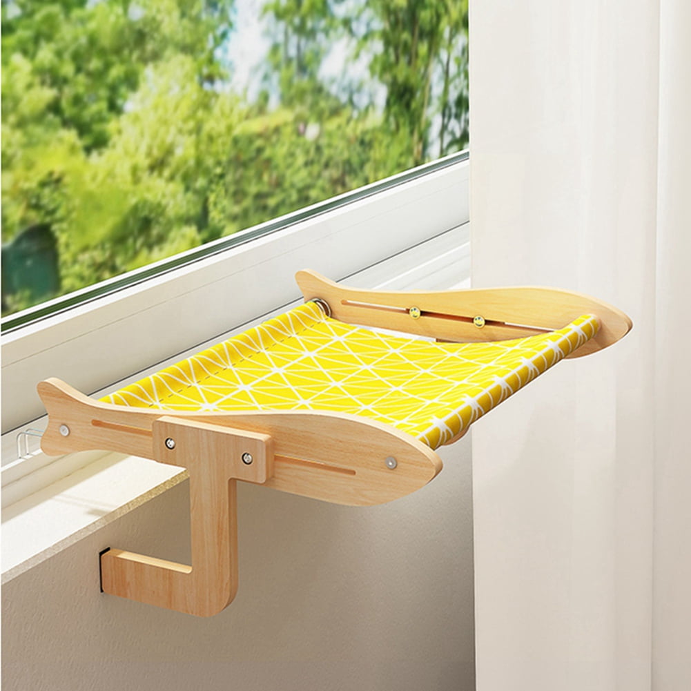 Cat Hanging Bed, Window Hanging Bed,Sturdy Cat Window Hammock for Indoor, Easy to Adjust & Assemble Large Cat Bed Seat for Windowsill, Bedside, Drawer and Cabinet 1pc