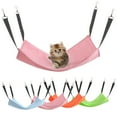thumbnail image 1 of Cat Hanging Hammock Soft Breathable Pet Cage Hammock with Straps and Metal Hooks Hanging Bed for Cats Small Dogs Rabbits, 1 of 7