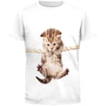 thumbnail image 1 of Cat Hanging Kitty All Over Adult T-Shirt - Medium, 1 of 2