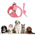 thumbnail image 1 of Cat Harness,Cat Harness and Leash,Dog And Cats Leash Sleeveless,,Cat Harness and Leash Set for Walking Adjustable Vest for Pet Kitten Puppy,Pet Reflective Breathable Leash(Pink), 1 of 6