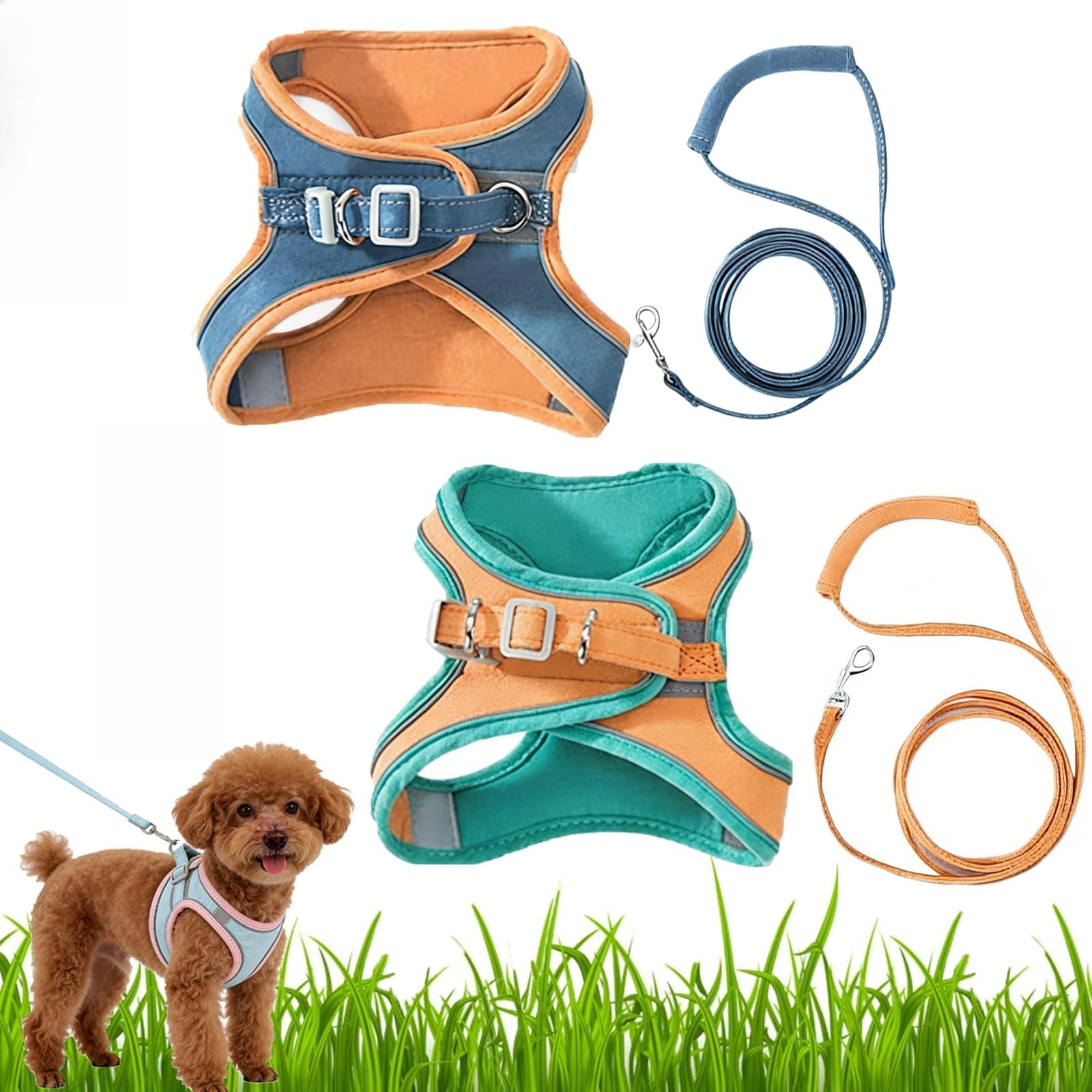 Cat Harness, Escape-Proof Cat Harness and Leash Set, Breathable Soft Adjustable Step-in Cats Leash, Easy Wear Outdoor for Small Medium Cats (Pink, L (9-15 lb))