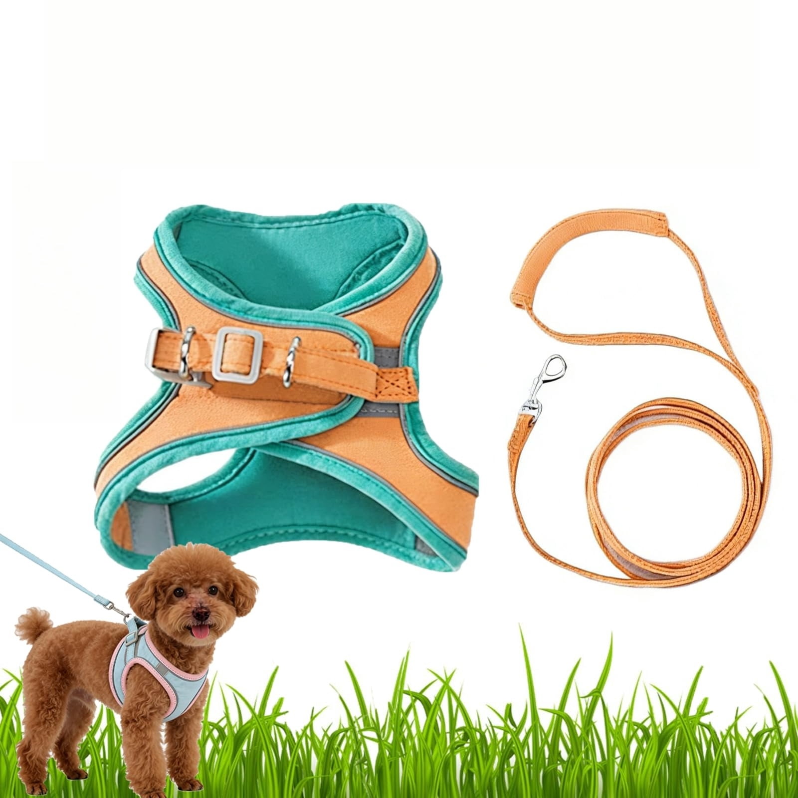 Cat Harness, Escape-Proof Cat Harness and Leash Set, Breathable Soft Adjustable Step-in Cats Leash, Easy Wear Outdoor for Small Medium Cats (Pink, L (9-15 lb))