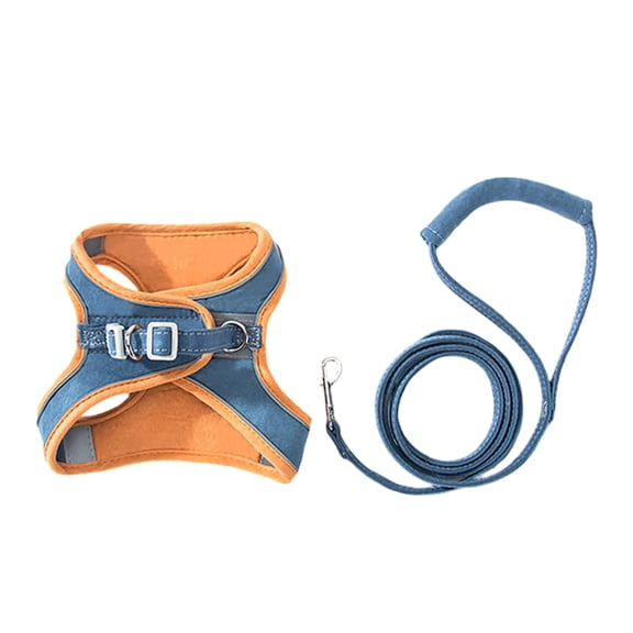 Cat Harness Escape Proof Soft Breathable Vest with Leash - Adjustable Reflective Cat Halter for Walking Travel Small Medium Cats Kitten