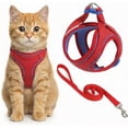thumbnail image 1 of Cat Harness and Leash, 2026 New Escape-Proof Cat Harness Set, Adjustable Step-in Pet Harness for Walking for Small Medium Dogs/Cats(Red,L(for 8.8-16.5 IB)), 1 of 8