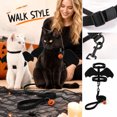 thumbnail image 1 of Cat Harness and Leash with Bat Wings Escape Proof Adjustablex,Halloween Costumes, Easy Control, Comfortable Soft Breathable, Friction Protection, Costumes for Small Cats(M), 1 of 8
