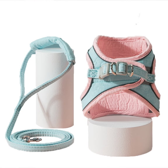 Cat Harness,Leash and Collar Set,Escape Proof Kitten Vest Harness for Walking,Easy Control Night Safe Pet Harness with Reflective Strap for Small Large Kitten,Fit for Puppy,Rabbit