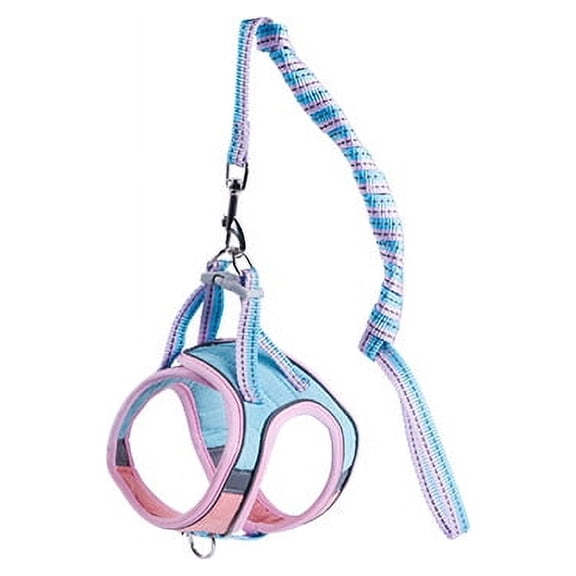 Cat Harness,Leash and Collar Set,Escape Proof Kitten Vest Harness for Walking,Easy Control Night Safe Pet Harness with Reflective Strap for Small Large Kitten,Fit for Puppy,Rabbit