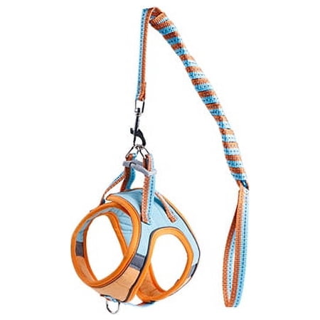 Cat Harness,Leash and Collar Set,Escape Proof Kitten Vest Harness for Walking,Easy Control Night Safe Pet Harness with Reflective Strap for Small Large Kitten,Fit for Puppy,Rabbit