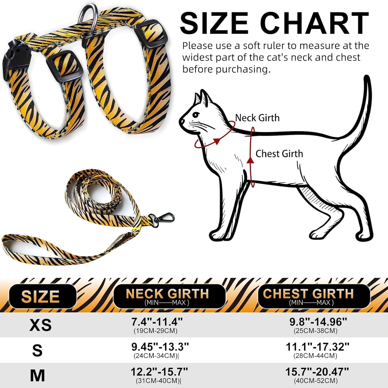 Cat Harness and Leash Escape Proof, Adjustable Soft Cat Collar and ... - Cat Soft Leash For Small Kittens